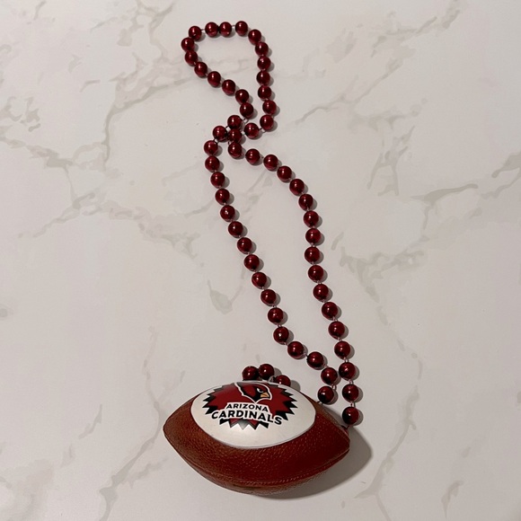 NFL Arizona Cardinals Football Beaded Necklace - Picture 1 of 5
